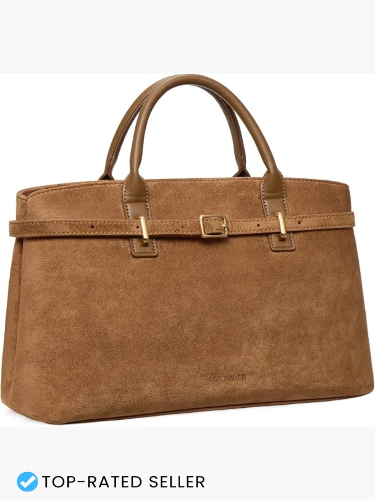 Structured Vegan Leather Satchel Tote Bag Trendy Top Handle Handbag With